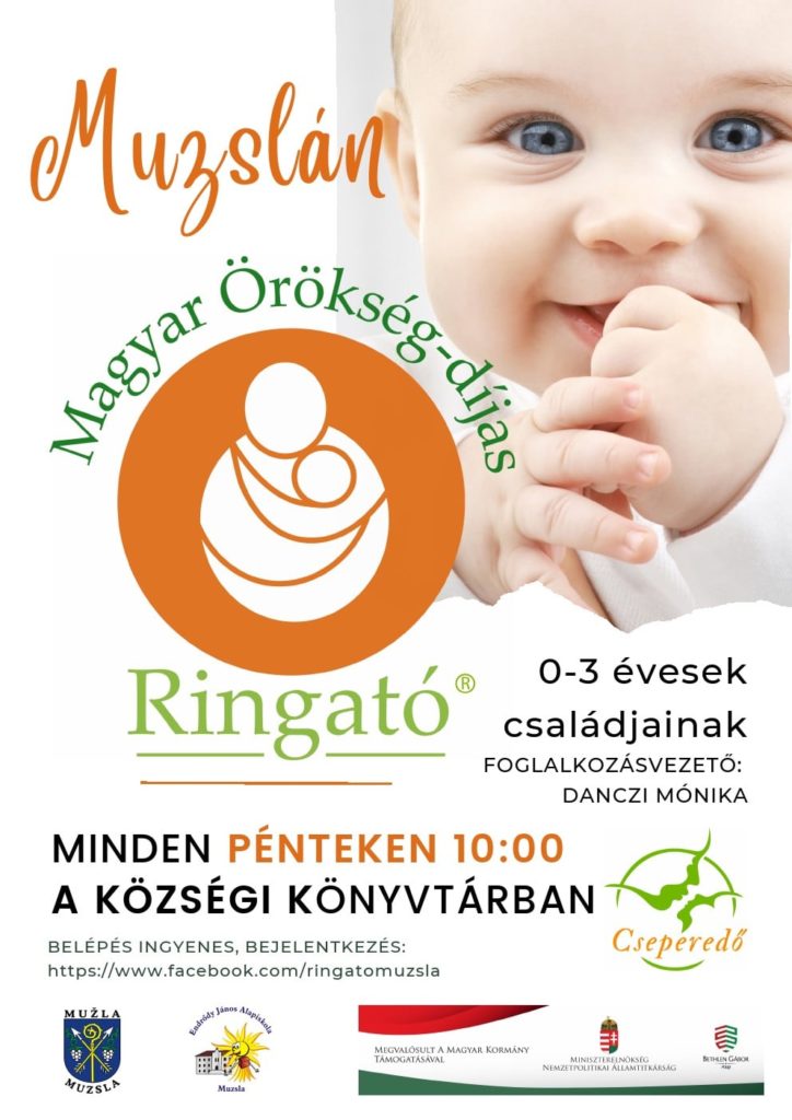 Szeretettel várjuk az anyukákat, csemetéikkel együtt a Ringató foglalkozásokra, péntek délelőttönként a muzslai könyvtárba